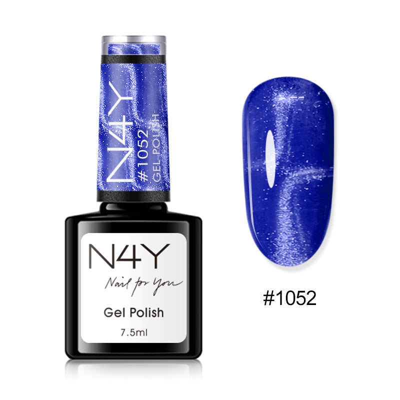 Gel Polish Blue Disco Cat Eye